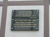 Gedenktafel am Geburtshaus