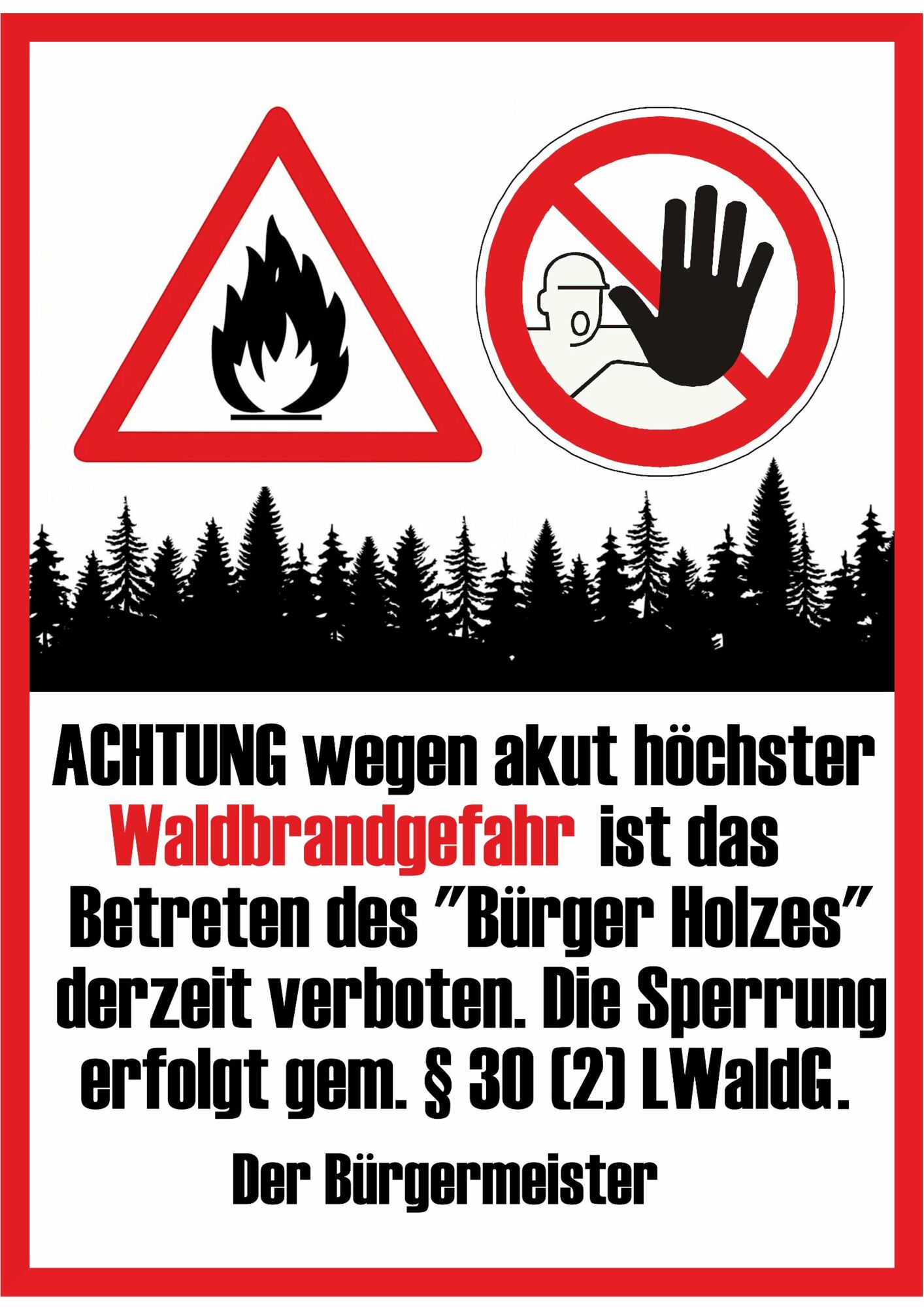 Achtung Betretungsverbot