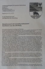 Brief vom angeblichen Landesbeauftragten für humanen Strafvollzug Dr. Erik Domcker